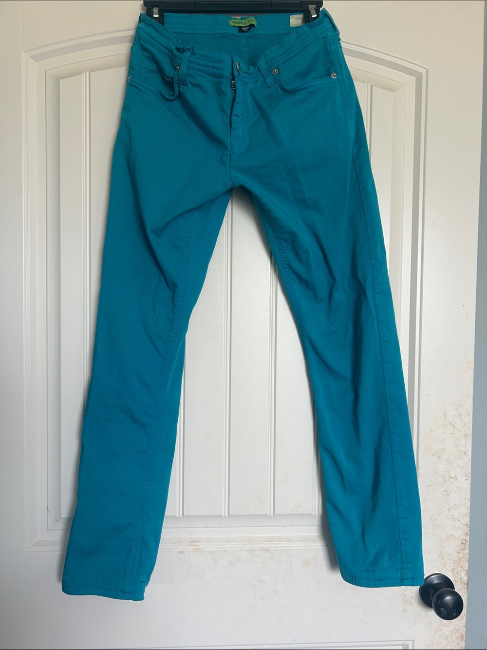 Versace Jeans Collection Women's Skinny Teal Jeans